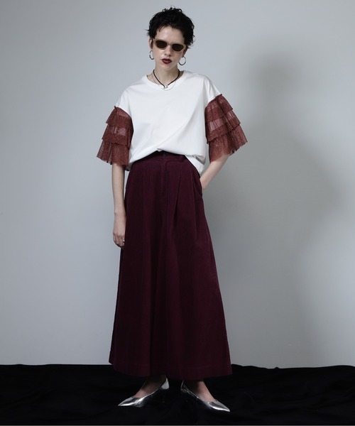 mici（ミチ）の「(mici)スーパーワイドコーデュロイパンツ（その他パンツ・レディース・ブラック/ワインレッド・SMALL/MEDIUM）」の14枚目の写真