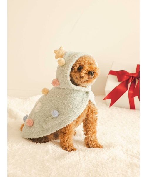 gelato pique（ジェラートピケ）の「【HOLIDAY】【CAT&DOG】ベビモコケープ（ペットウェア・レディース・グリーン/レッド・SMALL/MEDIUM/LARGE）」の13枚目の写真