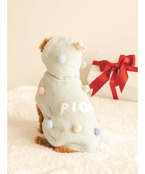 gelato pique（ジェラートピケ）の「【HOLIDAY】【CAT&DOG】ベビモコケープ（ペットウェア・レディース・グリーン/レッド・SMALL/MEDIUM/LARGE）」の14枚目の写真