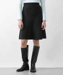 LANVIN en Bleu | ウールカシミヤフレアヘムニットスカート(スカート)