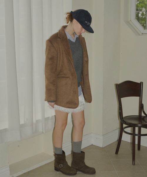 GIUNON（ジウノン）の「embroidery corduroy cap / エンブロイダリーコーデュロイキャップ（キャップ・レディース・ネイビー/レッド/アイボリー・FREE）」の14枚目の写真