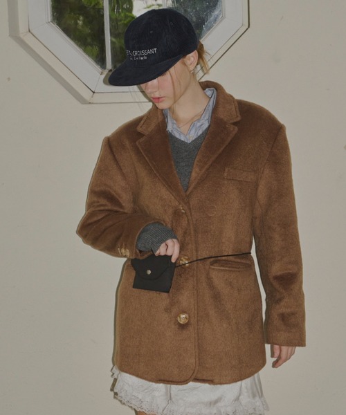 GIUNON（ジウノン）の「embroidery corduroy cap / エンブロイダリーコーデュロイキャップ（キャップ・レディース・ネイビー/レッド/アイボリー・FREE）」の19枚目の写真