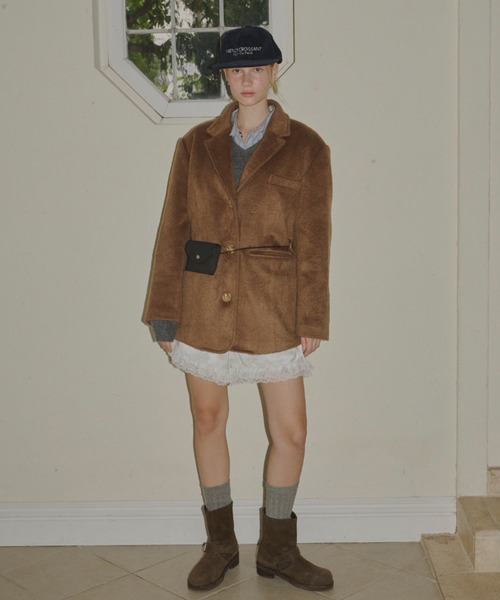 GIUNON（ジウノン）の「embroidery corduroy cap / エンブロイダリーコーデュロイキャップ（キャップ・レディース・ネイビー/レッド/アイボリー・FREE）」の15枚目の写真