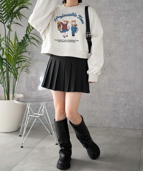 WEGO（ウィゴー）の「WEGO/イラストプルオーバースウェット（スウェット・レディース・アイボリー/ライトグレー・FREE）」の12枚目の写真