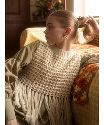 フリンジニットベスト