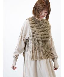 Lugnoncure | フリンジニットベスト(ニット/セーター)