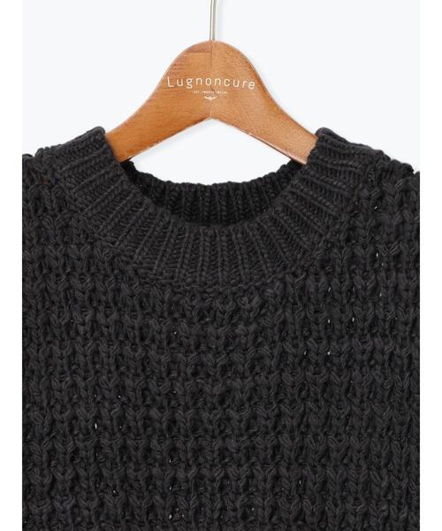 Lugnoncure（ルノンキュール）の「フリンジニットベスト（ニット/セーター・レディース・モカ/チャコールグレー/オフホワイト・F）」の17枚目の写真