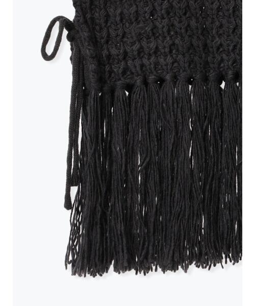 Lugnoncure（ルノンキュール）の「フリンジニットベスト（ニット/セーター・レディース・モカ/チャコールグレー/オフホワイト・F）」の19枚目の写真