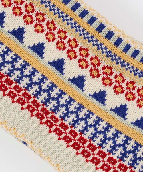 Ocean&Ground（オーシャン&グラウンド）の「ニット裏ボアマルチパターンネックウォーマー(110cm～おとな)（ネックウォーマー/スヌード・キッズ・ブラック/アイボリー/ライトグレー/ピンク/レッド・FREE）」の11枚目の写真