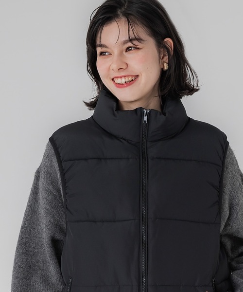 coca（coca）（コカ）の「【WEB限定セール】ポリタフタ中綿ベスト（ベスト・レディース・ブラック・L/M）」の5枚目の写真
