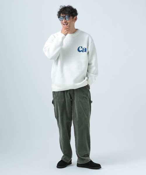 BAYFLOW（ベイフロー）の「[豊富なカラー展開♪]HAPPYニットプルオーバー（ニット/セーター・メンズ・ブラック/ピンク/ホワイト/グリーン/ブラウン/ネイビー/イエロー/オレンジ/ピンク系その他/ベージュ系その他/ホワイト系その他・LARGE/MEDIUM/SMALL）」の12枚目の写真