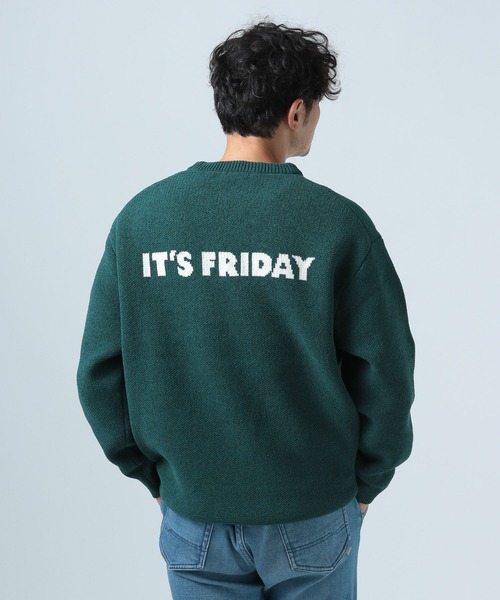 BAYFLOW（ベイフロー）の「[豊富なカラー展開♪]HAPPYニットプルオーバー（ニット/セーター・メンズ・ブラック/ピンク/ホワイト/グリーン/ブラウン/ネイビー/イエロー/オレンジ/ピンク系その他/ベージュ系その他/ホワイト系その他・LARGE/MEDIUM/SMALL）」の22枚目の写真