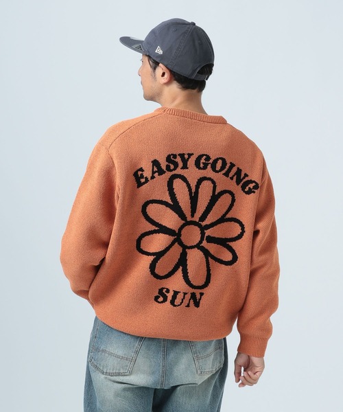 nagonstans シャツ カラー ニット プルオーバー ブラウン 