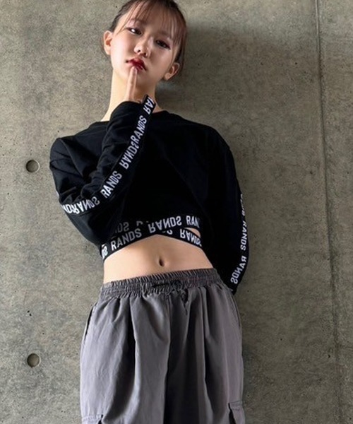 専用♡正規品♡２点セット♡スウェットロゴドレス＆リブレギンス セール】ラインロゴショートTR（スウェット）｜RandS/R（ランズ