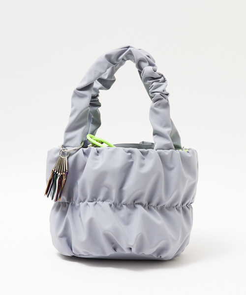 cheek(BAG)(チーク)の「【cheek/チーク】2WAY ギャザー キンチャクトートバッグ(ショルダーバッグ・レディース・グレー/ブラック/ブルー/パープル・フリー)」の9枚目の写真