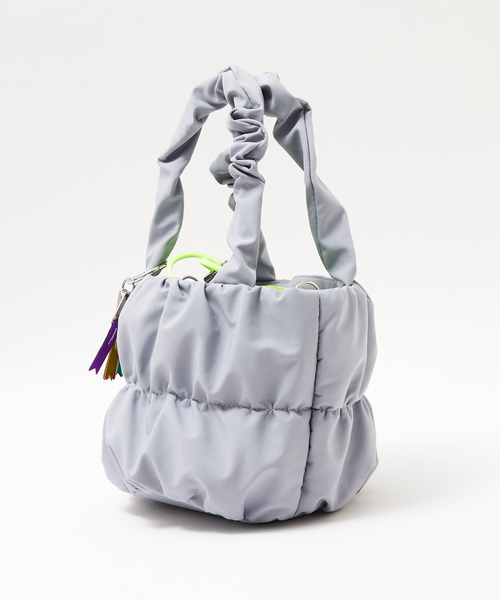 cheek(BAG)(チーク)の「【cheek/チーク】2WAY ギャザー キンチャクトートバッグ(ショルダーバッグ・レディース・グレー/ブラック/ブルー/パープル・フリー)」の10枚目の写真
