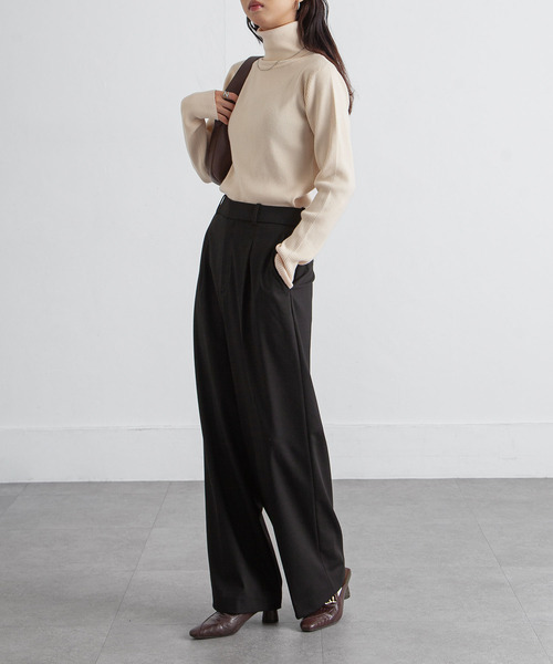 Chillfar(チルファー)の「カラフルハイネックニット(ニット/セーター・レディース・チャコール/オレンジ/イエロー/ネイビー/レッド/ピンク/グリーン/ブルー/ブラック/アイボリー・FREE)」の14枚目の写真