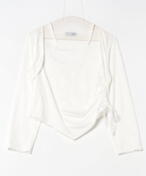urge:(アージコロン )の「【URGE:】キャミソール付き トップス(Tシャツ/カットソー・レディース・ブラック/ピンク/ホワイト・SMALL/MEDIUM/LARGE/X-LARGE)」の11枚目の写真