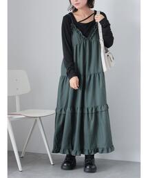 ehka sopo | フリルティアードキャミワンピース(ワンピース)