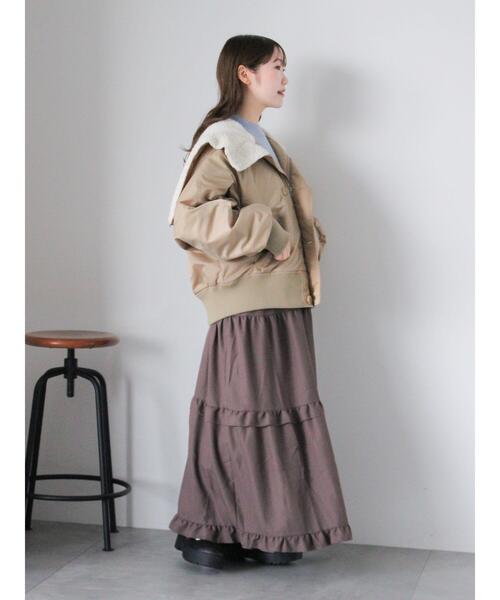 ehka sopo（エヘカソポ）の「フリルティアードキャミワンピース（ワンピース・レディース・グリーン/モカ/ブラック・F）」の10枚目の写真