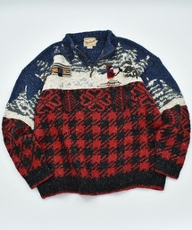 WOOLRICH（ウールリッチ）の「【ヴィンテージ古着】90’s Woolrich ハーフジップ 総柄 ニット（ニット/セーター）」