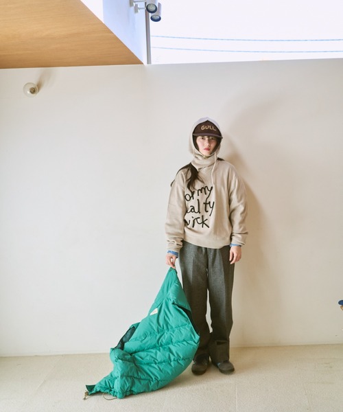 common gull products.（コモンガルプロダクツ）の「ゆきん子バラクラバセットニット（ニット/セーター・レディース・アイボリー/グレー系/レッド系/ブルー系・LARGE/MEDIUM）」の11枚目の写真