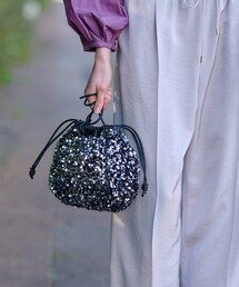 DRESSTERIOR | 【CLASSY.12月号掲載】スパンコール2WAY巾着バッグ(ショルダーバッグ)