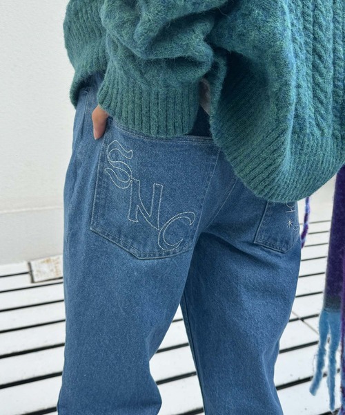 SENSE OF PLACE by URBAN RESEARCH（センスオブプレイスバイアーバンリサーチ）の「『別注』SHUHEI KOKI×SENSE OF PLACE　フレアデニム（デニムパンツ・メンズ・ブラック/インディゴブルー・LARGE/MEDIUM）」の12枚目の写真