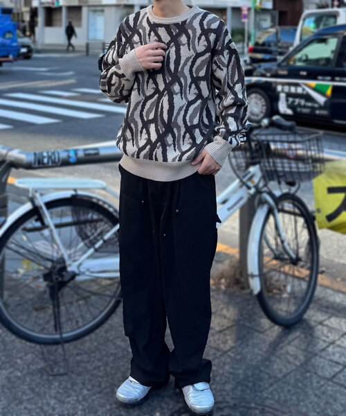 CIAOPANIC(チャオパニック)の「ハイゲージカモフラニット(ニット/セーター・レディース・ベージュ/ネイビー/カーキ・ONE SIZE)」の15枚目の写真