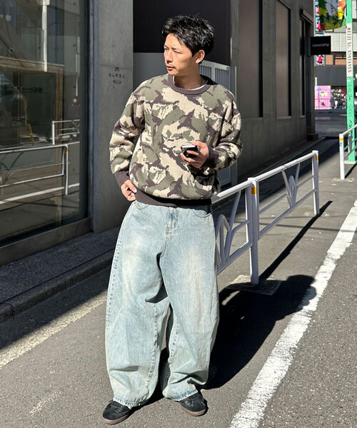 CIAOPANIC(チャオパニック)の「ハイゲージカモフラニット(ニット/セーター・レディース・ベージュ/ネイビー/カーキ・ONE SIZE)」の19枚目の写真