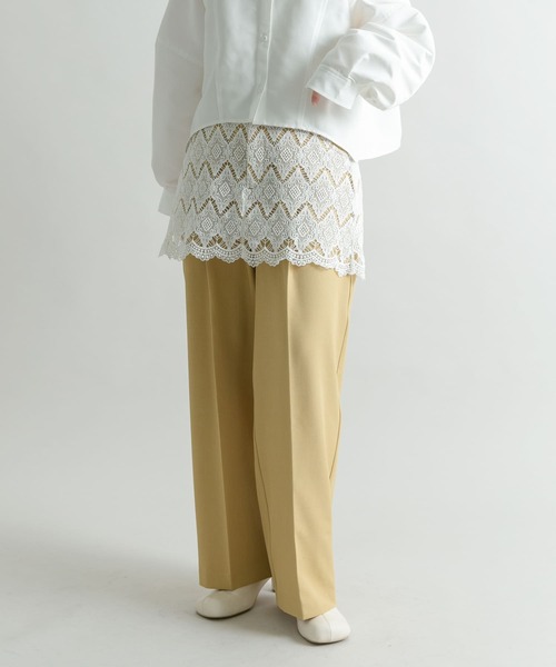 KBF（ケイビーエフ）の「レースレイヤードパンツ（その他パンツ・レディース・ブラウン/ベージュ系その他・ONE）」の11枚目の写真