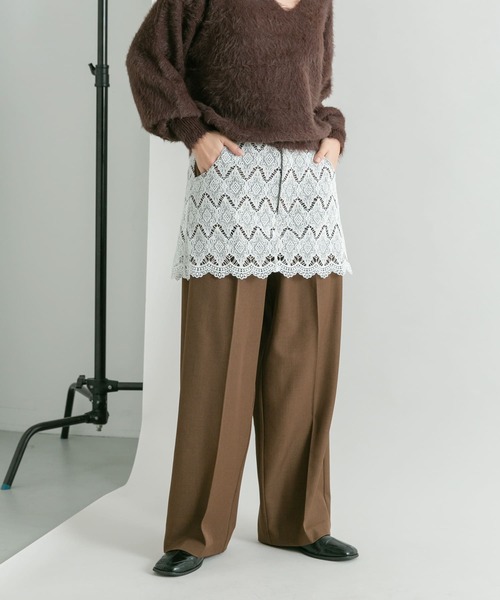 KBF（ケイビーエフ）の「レースレイヤードパンツ（その他パンツ・レディース・ブラウン/ベージュ系その他・ONE）」の17枚目の写真