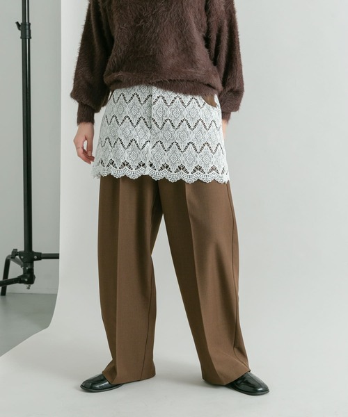 KBF（ケイビーエフ）の「レースレイヤードパンツ（その他パンツ・レディース・ブラウン/ベージュ系その他・ONE）」の18枚目の写真