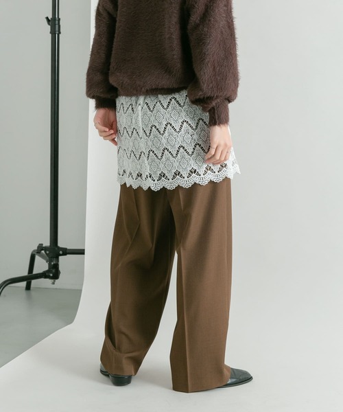 KBF（ケイビーエフ）の「レースレイヤードパンツ（その他パンツ・レディース・ブラウン/ベージュ系その他・ONE）」の20枚目の写真