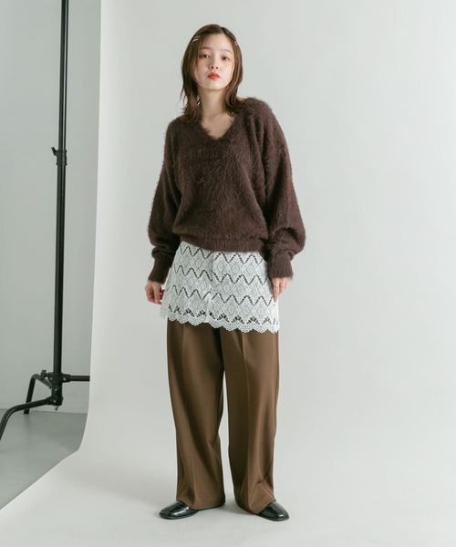 KBF（ケイビーエフ）の「レースレイヤードパンツ（その他パンツ・レディース・ブラウン/ベージュ系その他・ONE）」の21枚目の写真