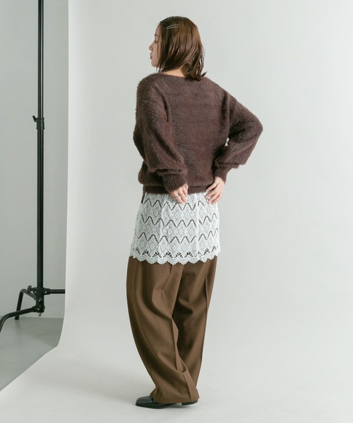 KBF（ケイビーエフ）の「レースレイヤードパンツ（その他パンツ・レディース・ブラウン/ベージュ系その他・ONE）」の22枚目の写真