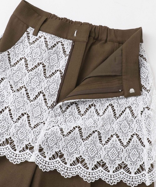 KBF（ケイビーエフ）の「レースレイヤードパンツ（その他パンツ・レディース・ブラウン/ベージュ系その他・ONE）」の4枚目の写真