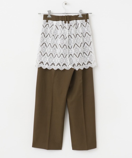 KBF（ケイビーエフ）の「レースレイヤードパンツ（その他パンツ・レディース・ブラウン/ベージュ系その他・ONE）」の5枚目の写真