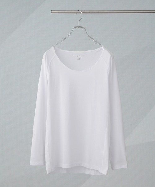 NANO universe（ナノユニバース）の「Anti Soaked(R)Plus インナーTシャツ 長袖（Tシャツ/カットソー・メンズ・ホワイト/ブラック・L/M/S）」の2枚目の写真