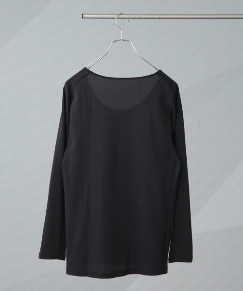 NANO universe（ナノユニバース）の「Anti Soaked(R)Plus インナーTシャツ 長袖（Tシャツ/カットソー・メンズ・ホワイト/ブラック・L/M/S）」の3枚目の写真