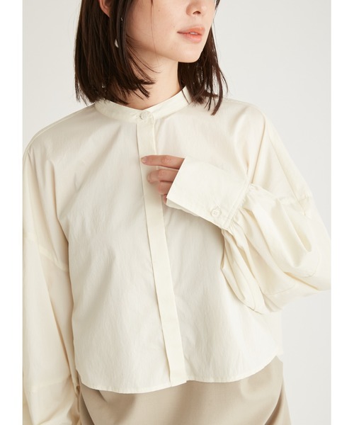 emmi（エミ）の「イージーケアシアーショートシャツ（シャツ/ブラウス・レディース・ベージュ/オレンジ/クリーム・FREE）」の5枚目の写真