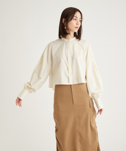 emmi（エミ）の「イージーケアシアーショートシャツ（シャツ/ブラウス・レディース・ベージュ/オレンジ/クリーム・FREE）」の22枚目の写真