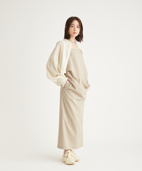 emmi（エミ）の「イージーケアシアーショートシャツ（シャツ/ブラウス・レディース・ベージュ/オレンジ/クリーム・FREE）」の14枚目の写真