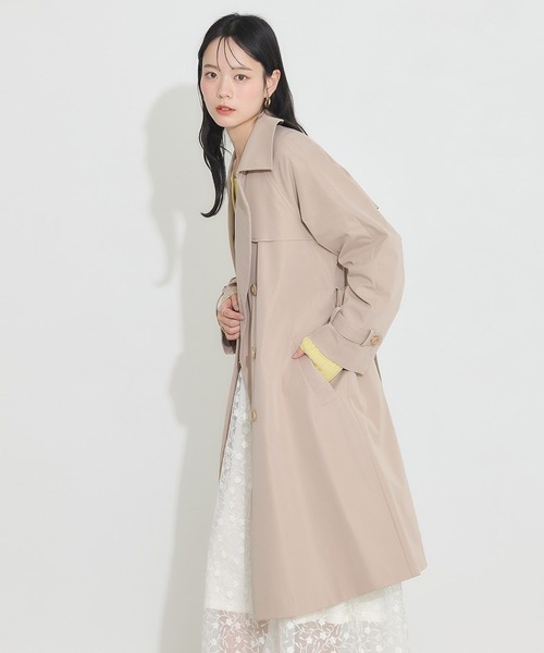 earth music&ecology（アースミュージックアンドエコロジー）の「ベーシックトレンチコート（トレンチコート・レディース・ベージュ/ライトベージュ・S/M）」の10枚目の写真