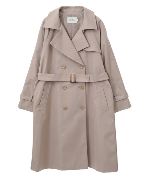 earth music&ecology（アースミュージックアンドエコロジー）の「ベーシックトレンチコート（トレンチコート・レディース・ベージュ/ライトベージュ・S/M）」の19枚目の写真