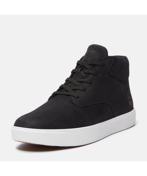 （K25370）★美品★ティンバーランド スエード スニーカー 27㎝ ブラック ティンバーランド Timberland スニーカー MID レザー ヌバックx