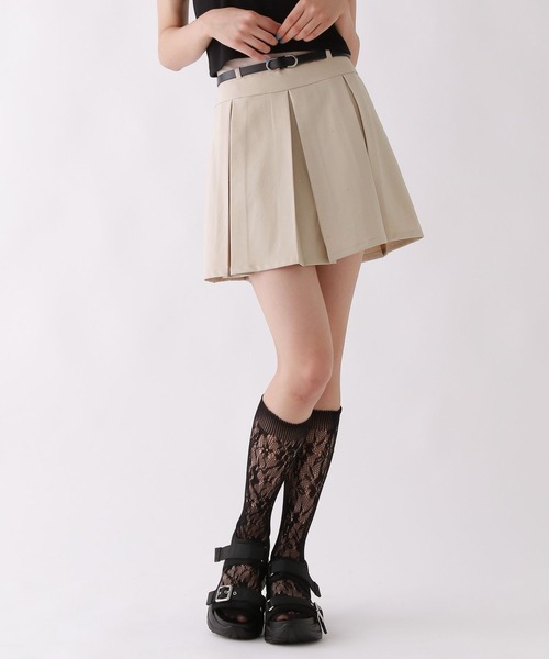 repipi armario（レピピ アルマリオ）の「【ベルト付き】ジュエルプリーツスカート（スカート・キッズ・ブラック/グレー/ベージュ・MEDIUM/SMALL/LARGE）」の3枚目の写真