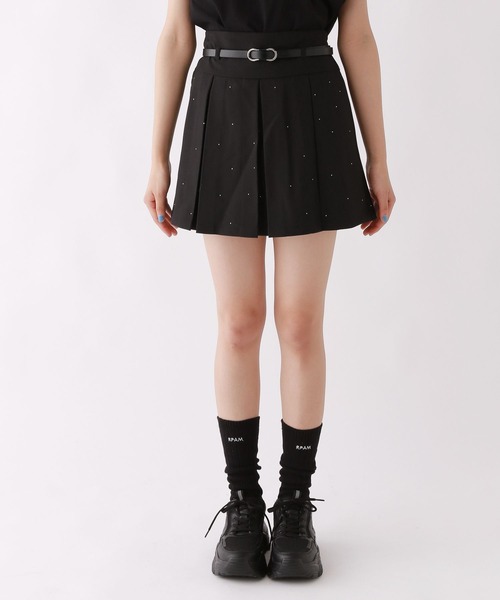 repipi armario（レピピ アルマリオ）の「【ベルト付き】ジュエルプリーツスカート（スカート・キッズ・ブラック/グレー/ベージュ・MEDIUM/SMALL/LARGE）」の6枚目の写真