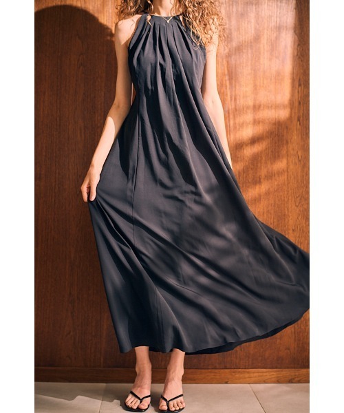 Estella.K（エステラケー）の「Josette Dress フロントカットアウトオープンバックドレス（ワンピース・レディース・セージグリーン/アイボリー/ブラック・FREE）」の13枚目の写真