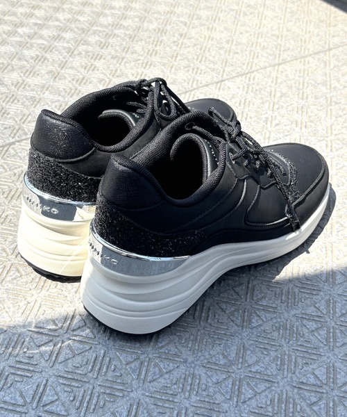 【美品】HIMIKO ヒミコ 美脚ヒールアップスニーカー ブラック 23.5 HIMIKO スニーカー 「HIMIKO」7.5cmヒールアップスニーカー